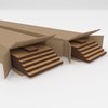 Ekena Millwork 48H x 1/4T Adjustable Wood Slat Wall Panel Kit w/ 1W Slats, Maple contains 42 Slats SWW84X48X0250MA